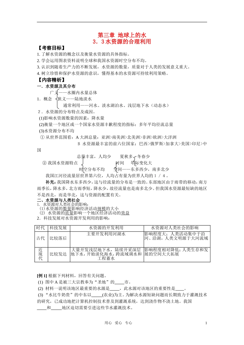 高中地理 水资源的合理利用 新人教版必修1_第1页