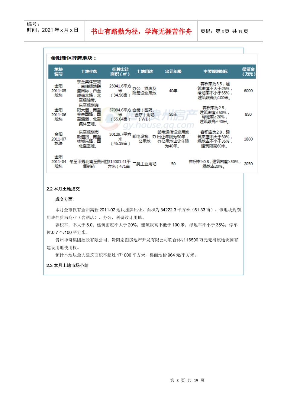 XXXX年5月贵阳市房地产市场月报—中地行_第3页
