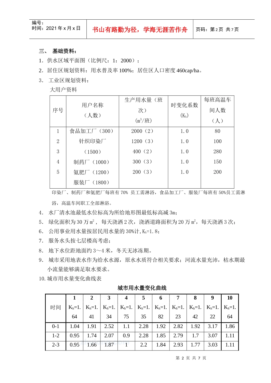 10管道工程-课程设计任务书_第2页