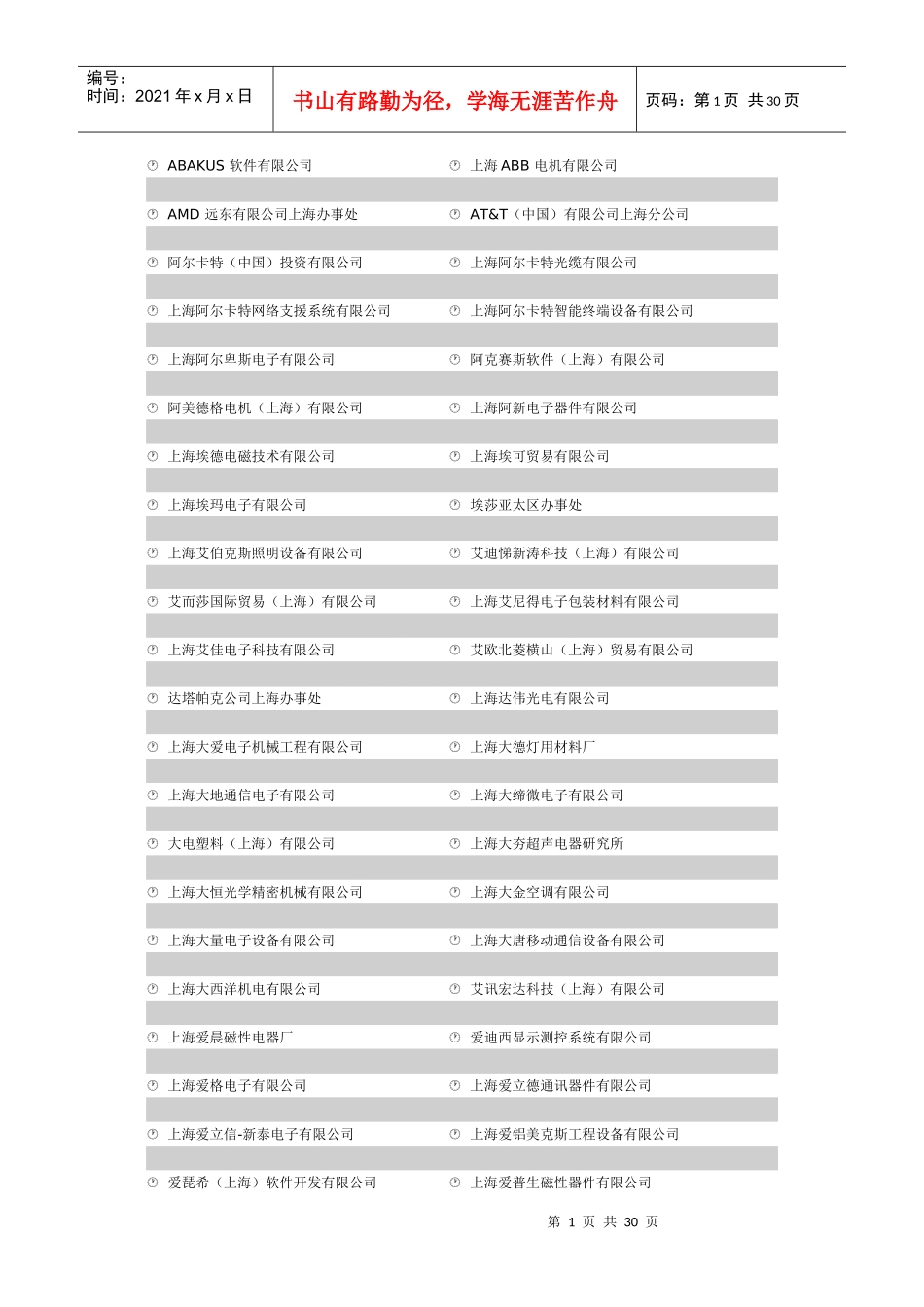 上海电子公司名录(较全1)_第1页