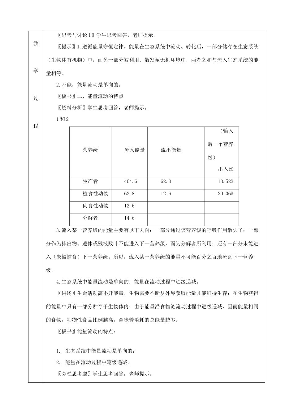 高中生物生态系统的能量流动教案(2)新课标 人教版 必修3_第3页