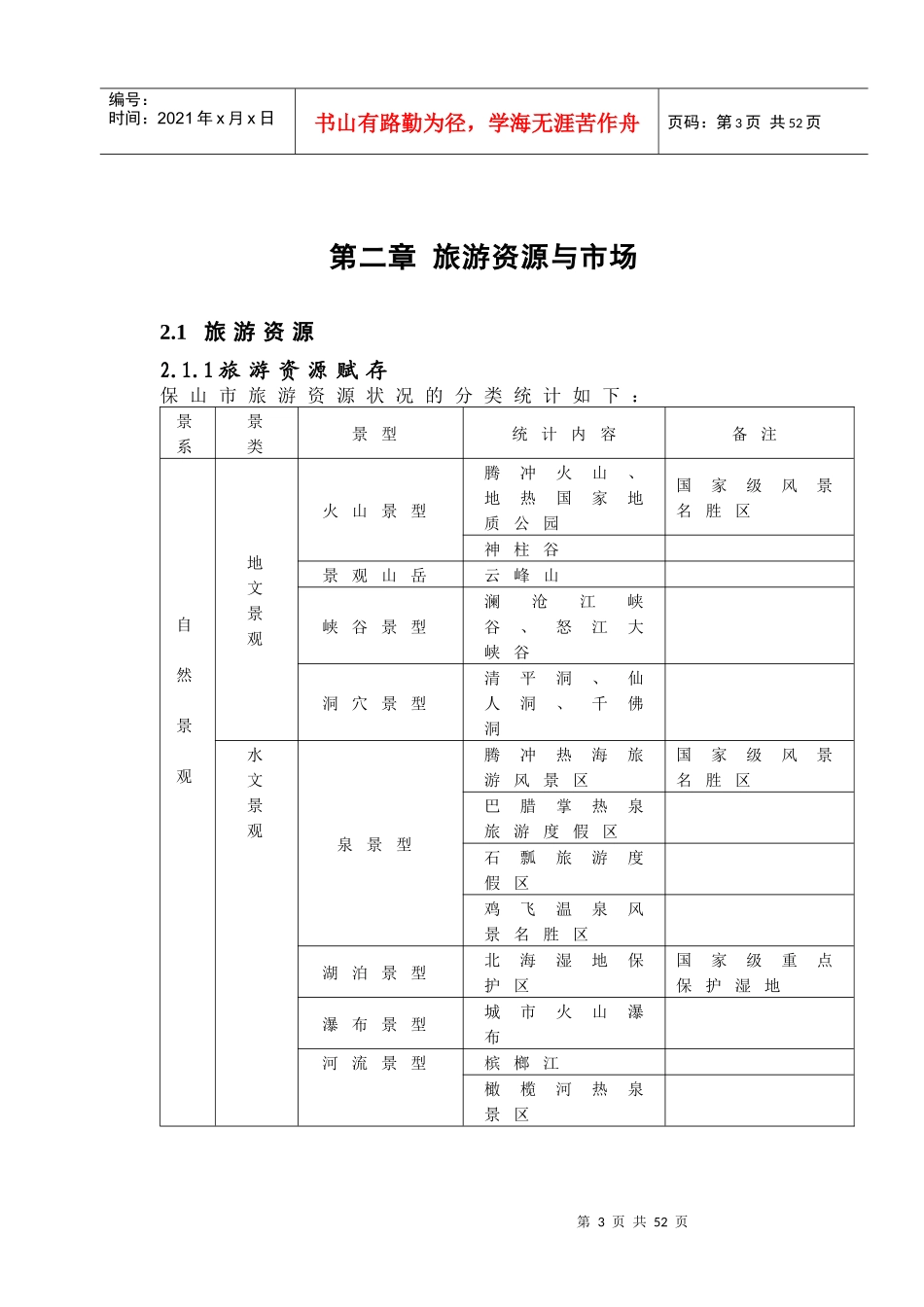保山市旅游发展总体规划_第3页