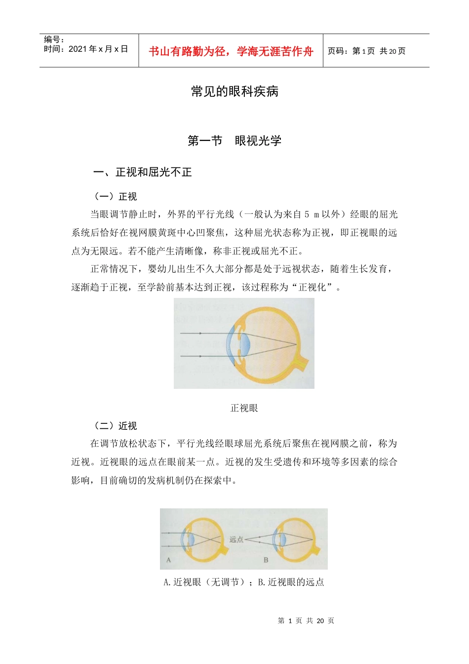 医学与人类健康 常见眼科疾病_第1页