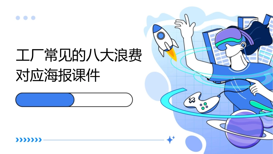 工厂常见的八大浪费对应海报课件_第1页