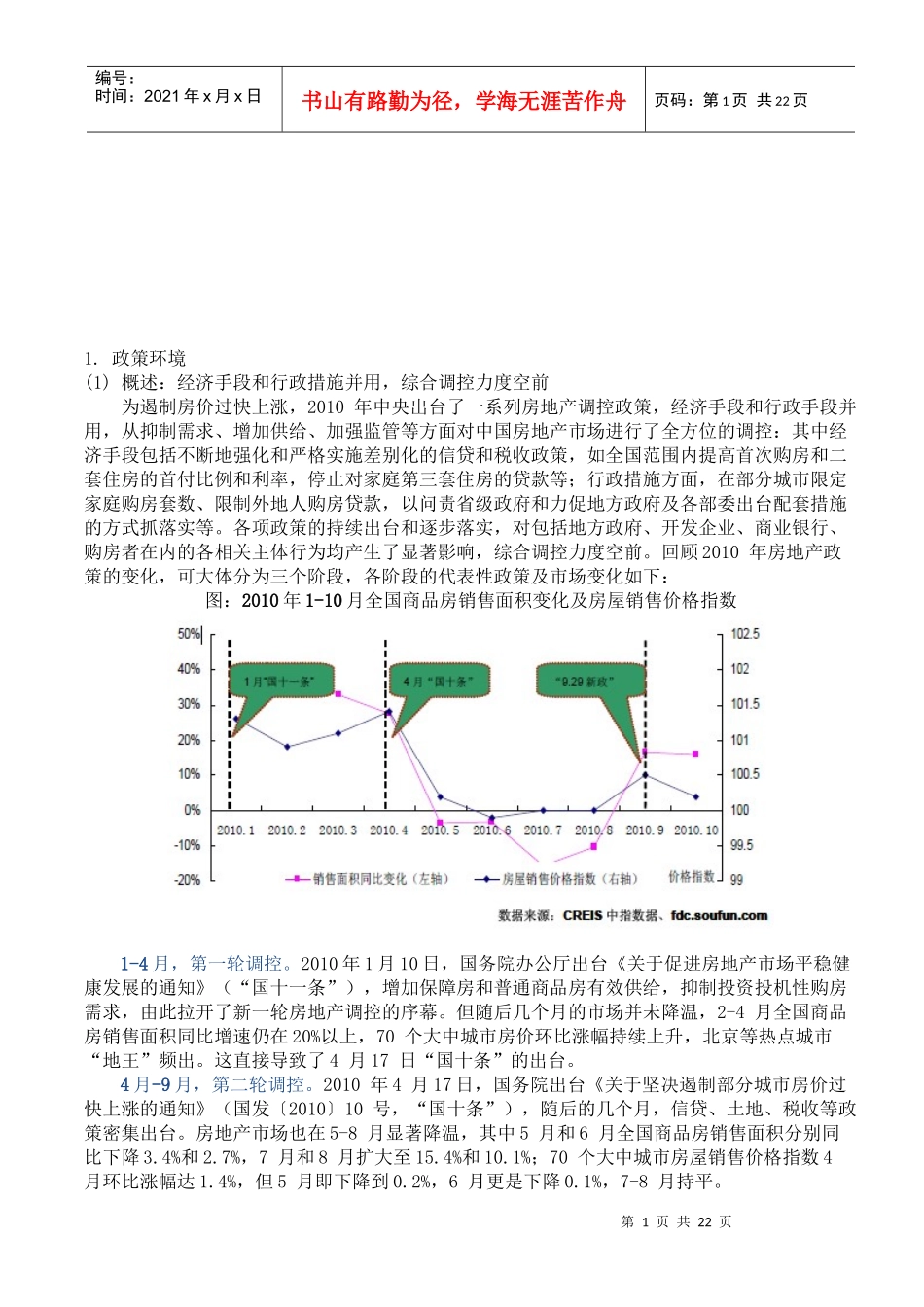全国房地产市场年度回顾及展望_第1页