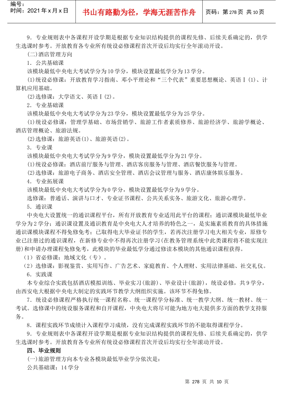 07旅游专业(专科)专业规则_第3页