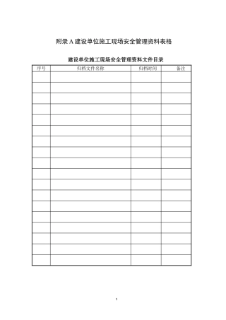 2017版建筑工程安全资料表格《建筑安全管理资料规程》(最新建设监理施工)(DOC253页)