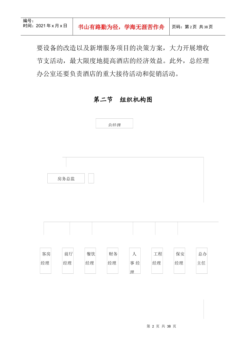 《厦门希尔福大酒店部门岗位职责》_第2页