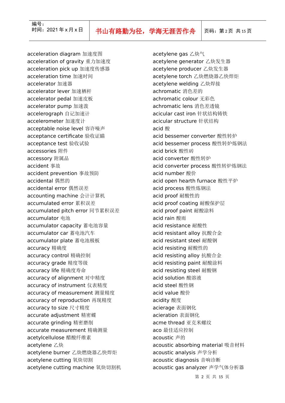 专业机械中英文对查表_第2页