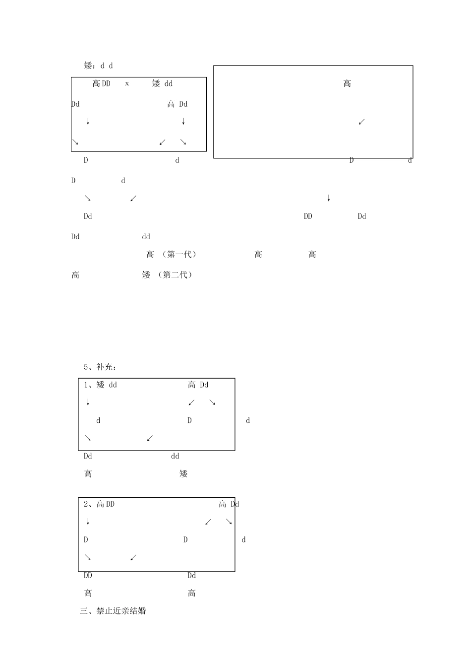山东省烟台市黄务中学八年级生物下册 第三节 基因的显性和隐性教案 鲁教版五四制_第2页