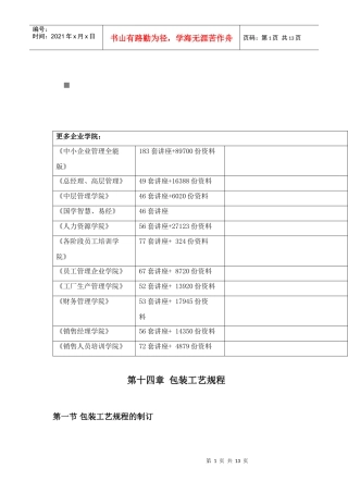 包装印刷包装工艺规程分析