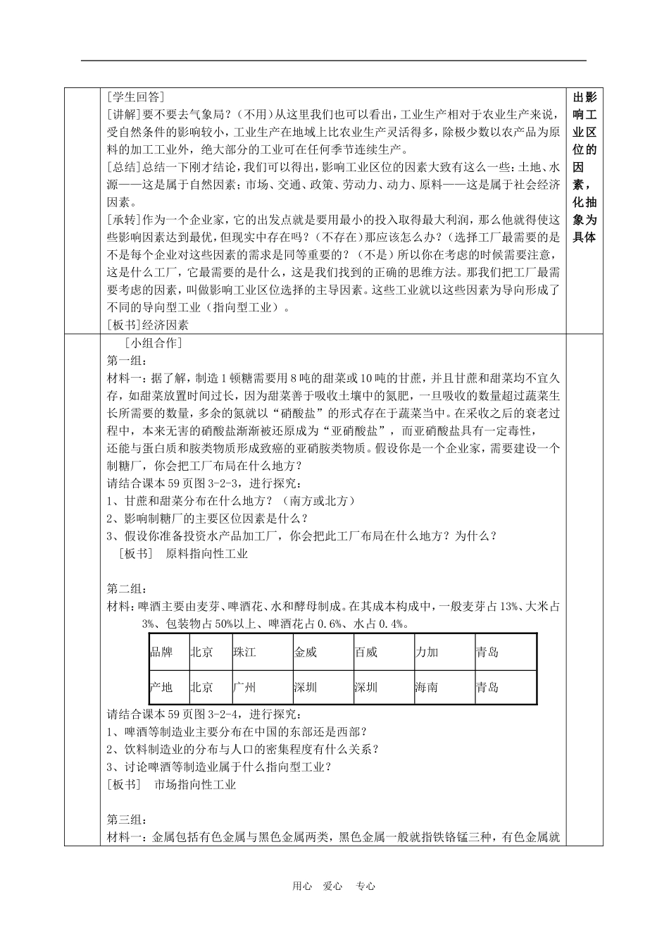 高中地理：《工业区位》教案中图版必修2_第2页