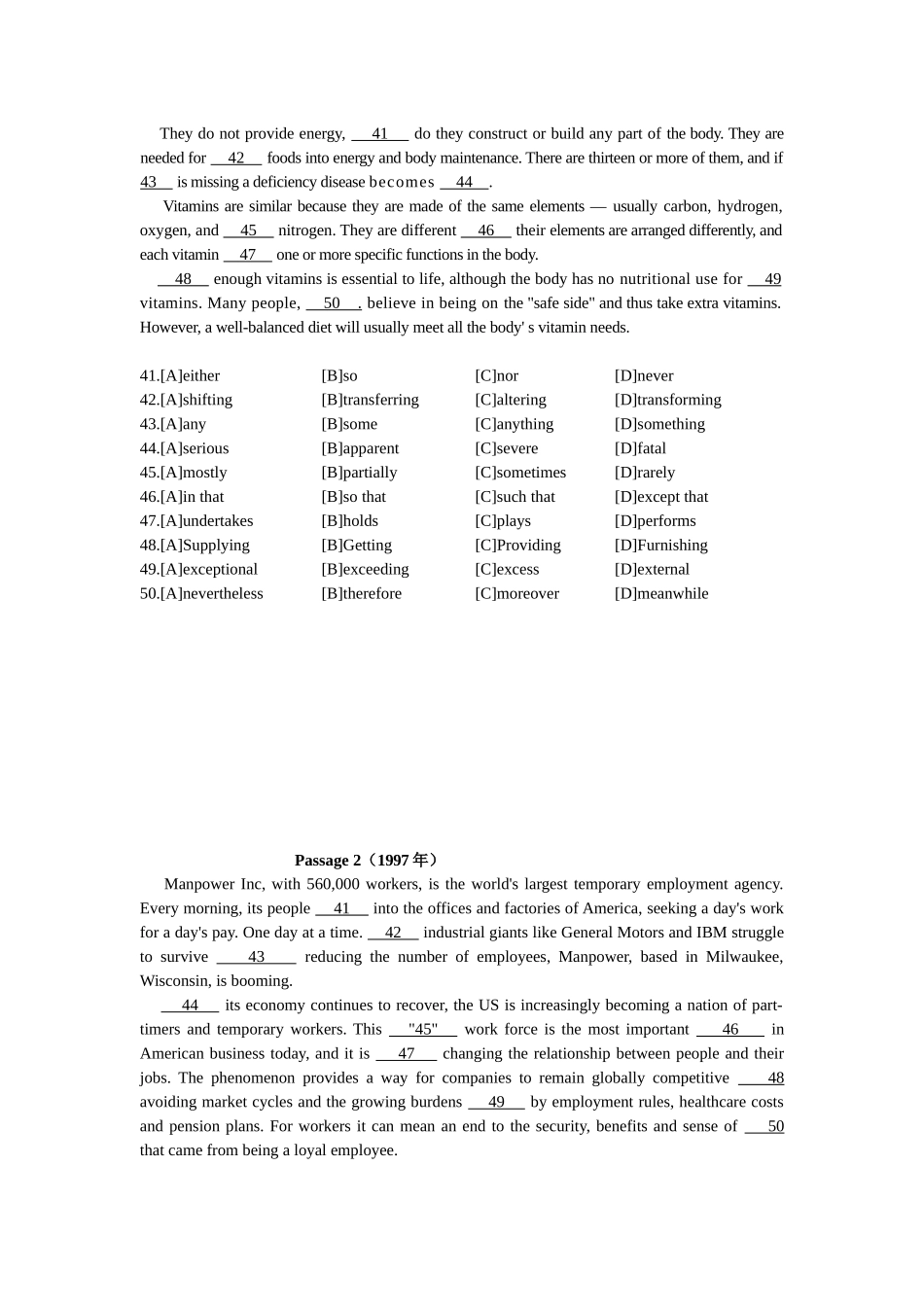 【精品文档】考研英语完形填空电子教材_第2页