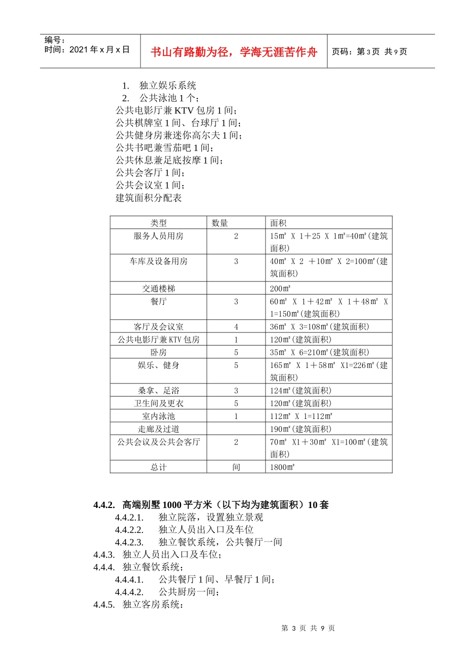 五台山酒店项目任务书_第3页