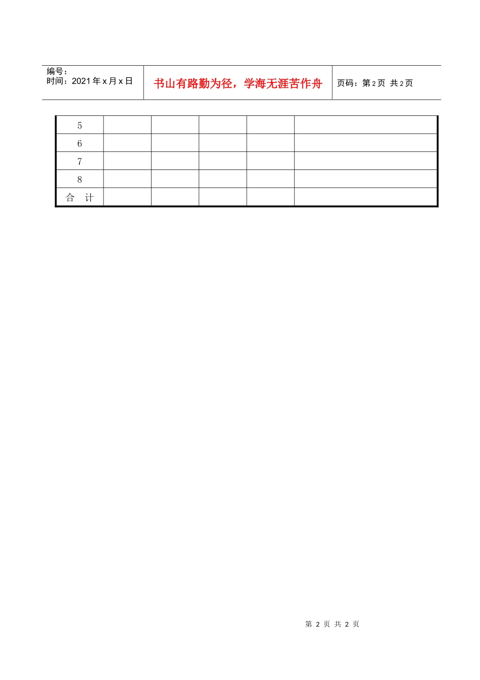 D08包装日报表_第2页