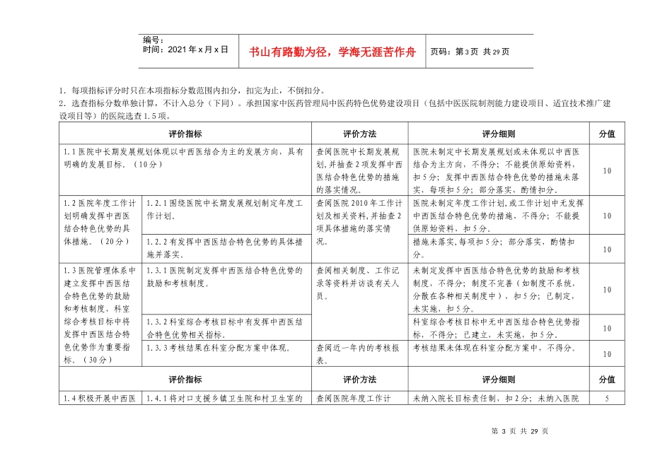 中西医结合医院检查评估规定_第3页