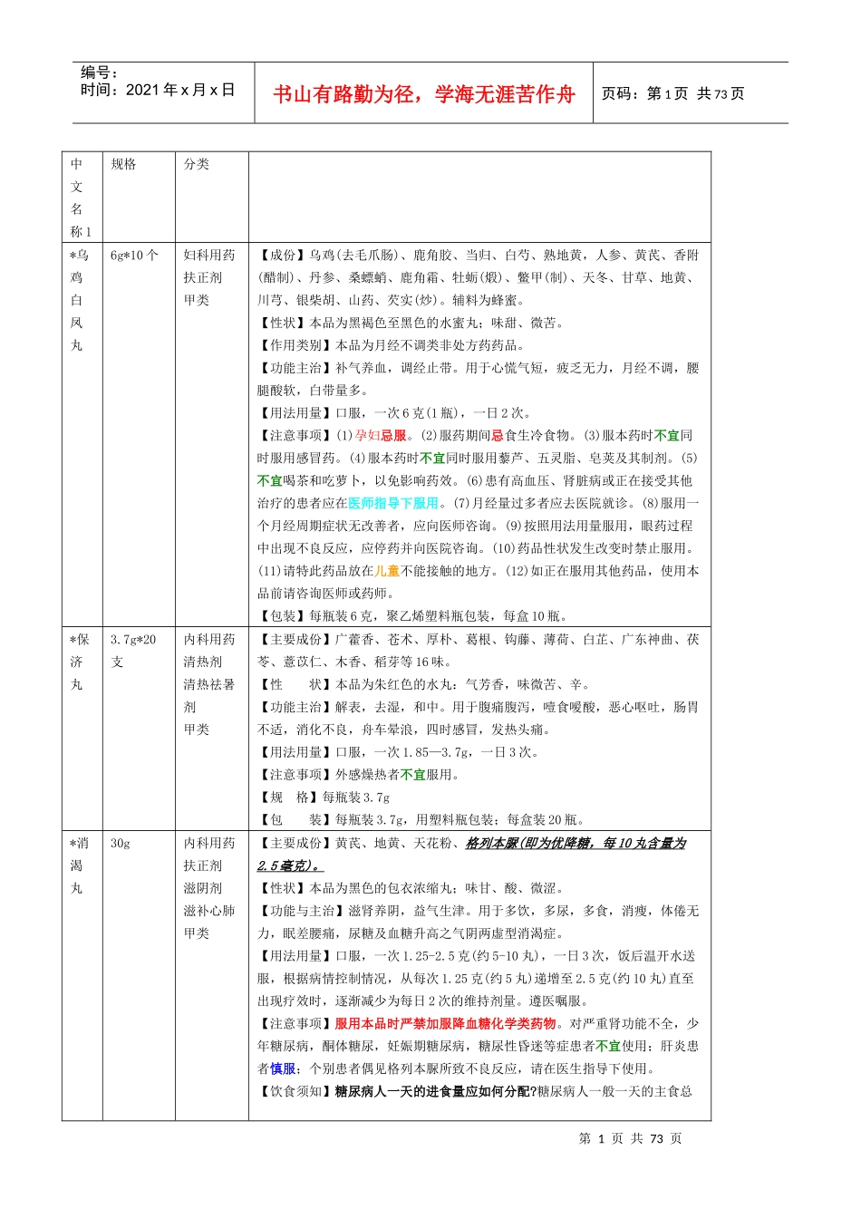 中成药孕妇禁忌_第1页