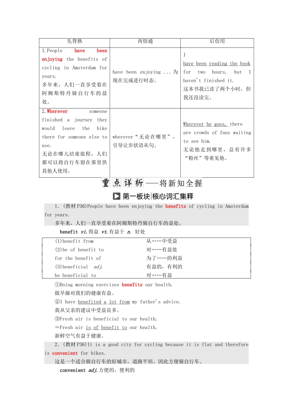 高中英语 Unit 9 Wheels Section Ⅱ Warm-up  Lesson 1—Language Points教案（含解析）北师大版必修3-北师大版高一必修3英语教案_第2页