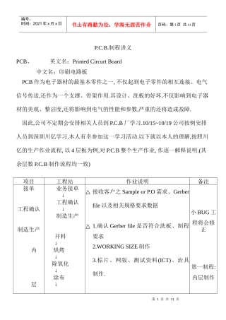 PCB制程讲义doc