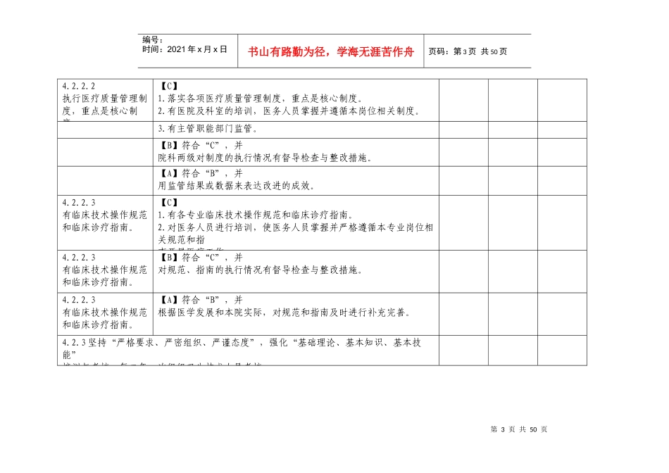 二级综合医院评审标准(XXXX年版)实施细则医疗质量管理_第3页