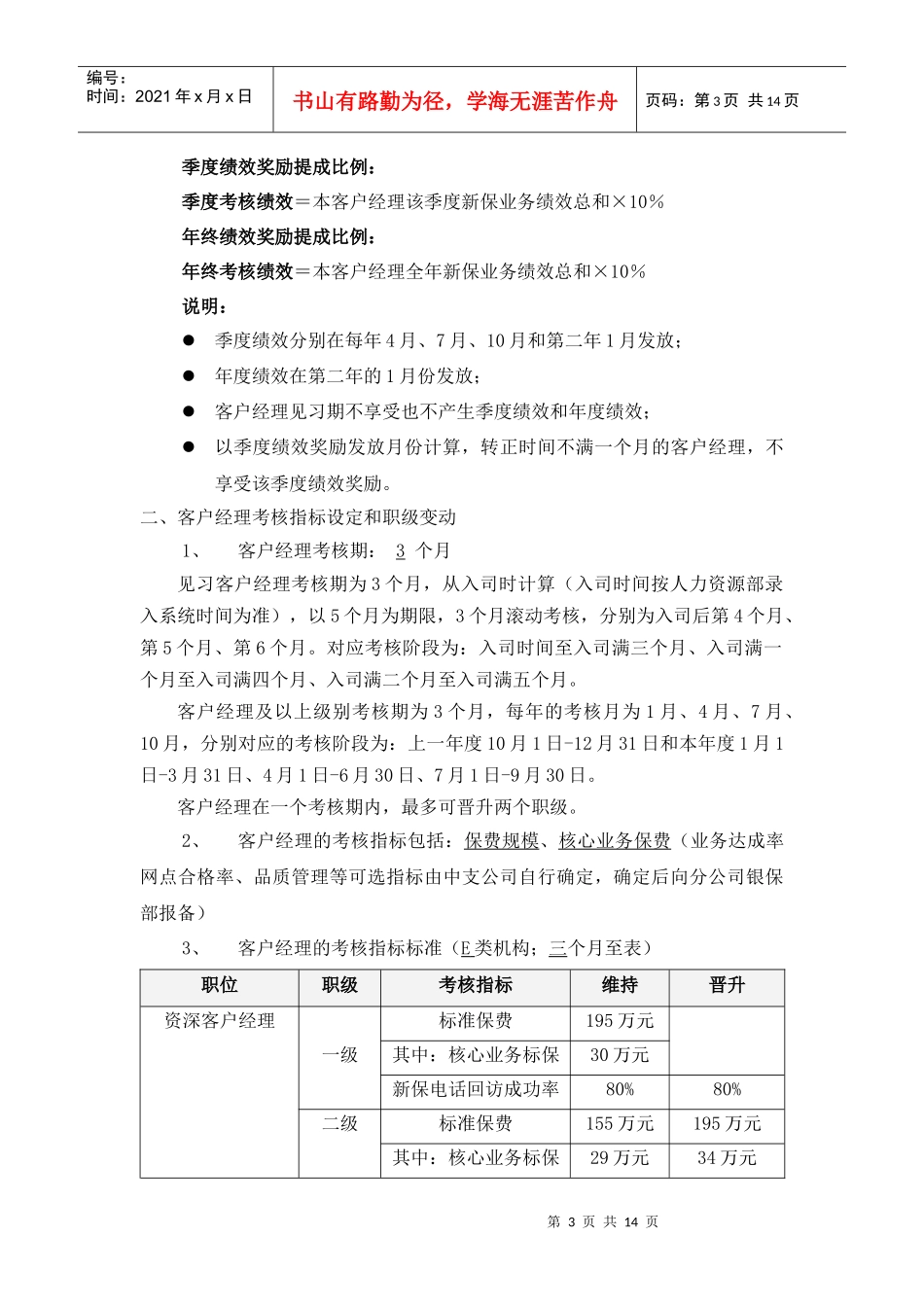 09版银行保险基本法(湖南分公司实施细则)_第3页