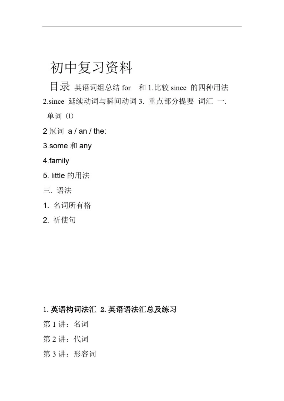 初中英语知识点总结重点要看的_第1页
