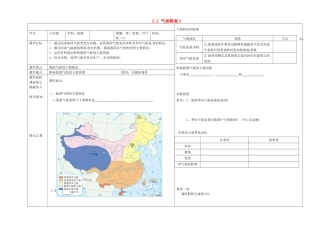 辽宁省抚顺市第二十六中学八年级地理上册 2.2 气候教案3 （新版）新人教版
