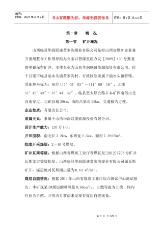 XXXX年矿井灾害预防和处理计划