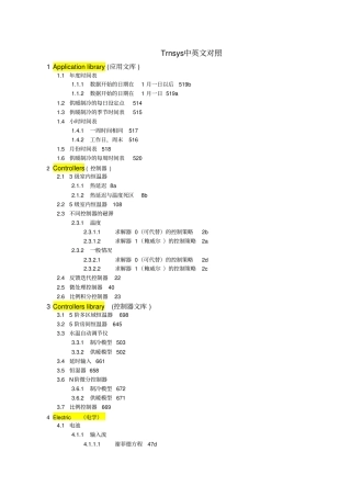 (完整版)Trnsys模块序列中英文对照表
