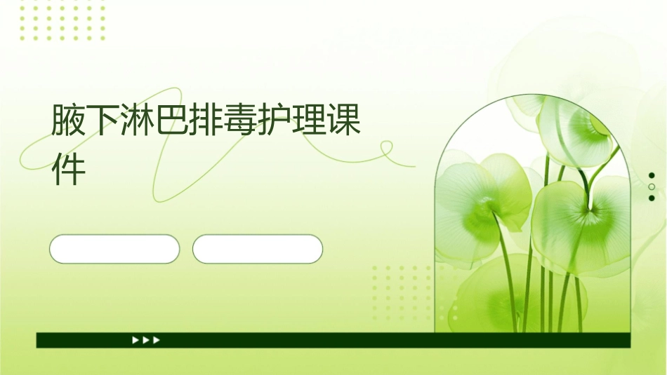 腋下淋巴排毒护理课件_第1页