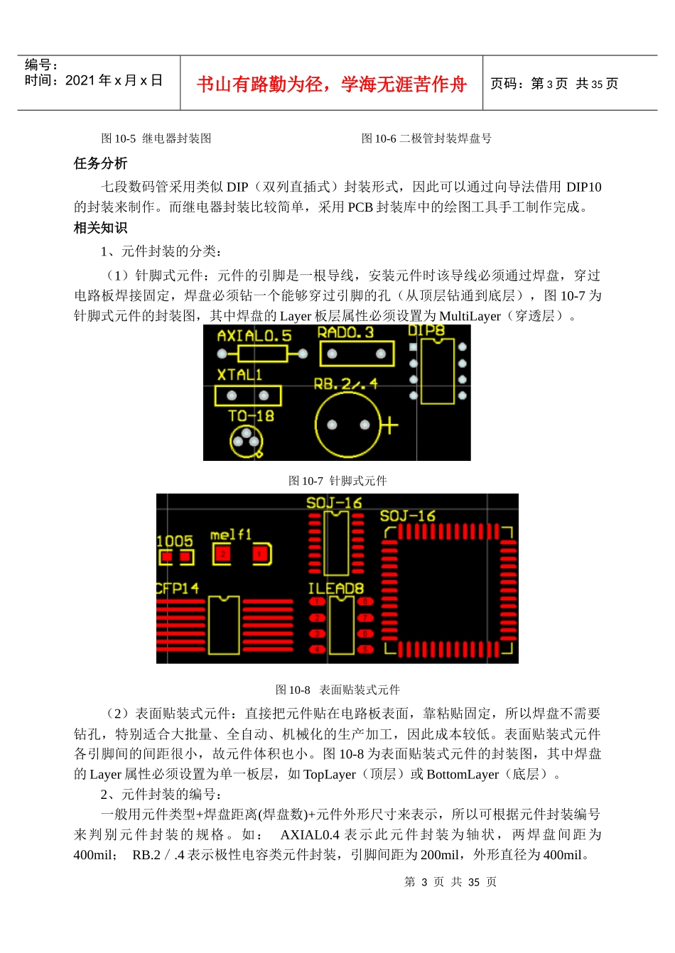 PCB元件封装的编辑与制作及IO口的扩展_第3页