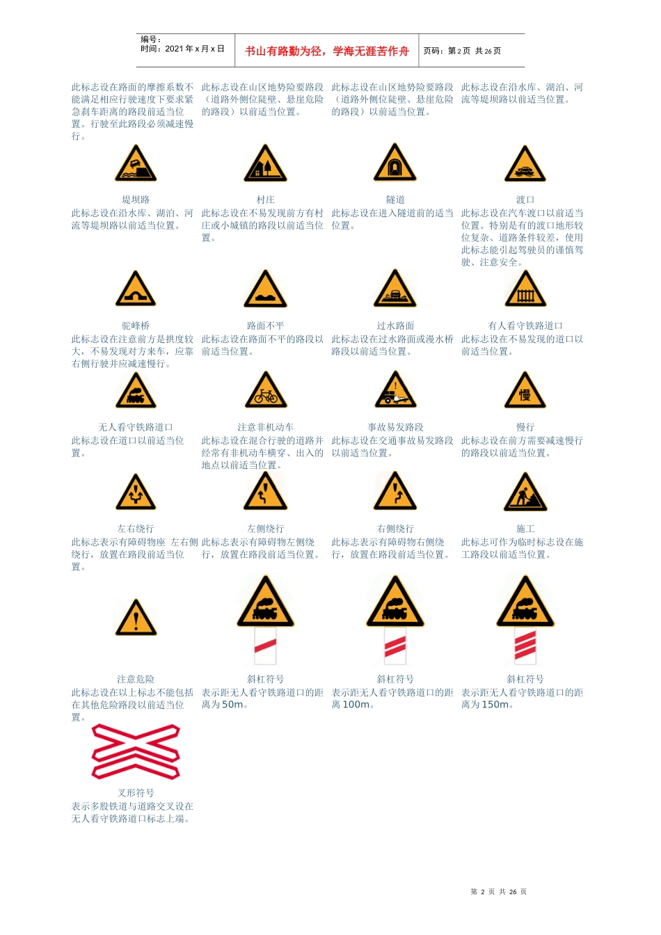 交通标志图片大全_第2页