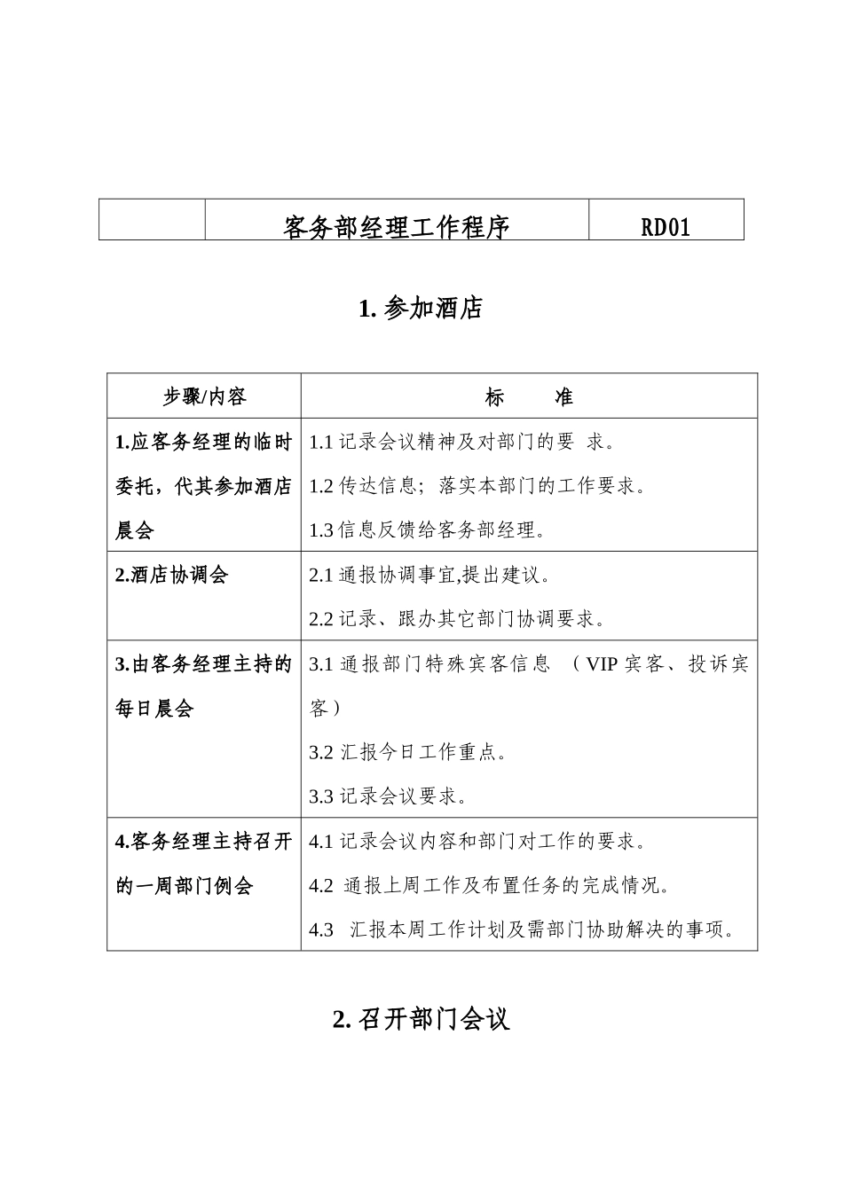 xx酒店各岗位工作程序与要求_第2页