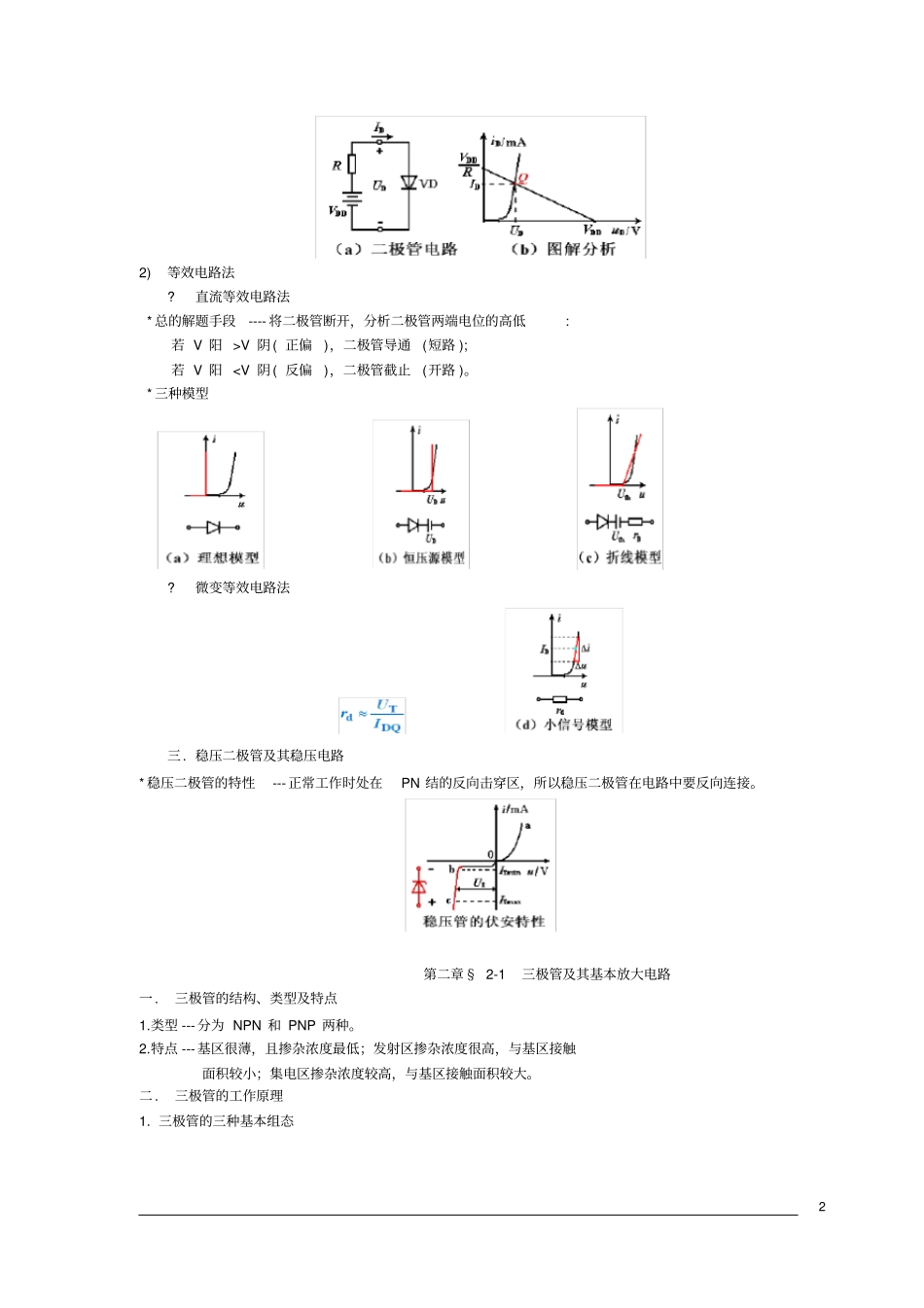 (完整版)模拟电子技术基础知识点总结_第2页