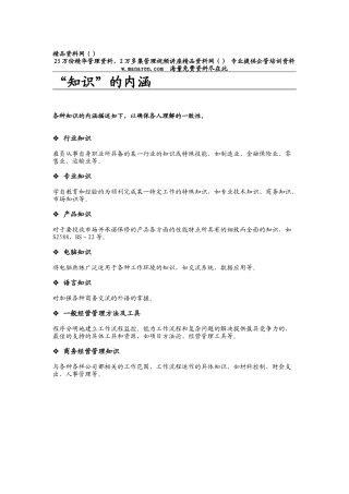 上海西门子移动通信有限公司-核心能力字典