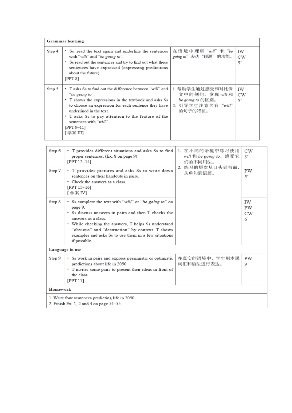 福建省北京师范大学泉州附属中学高一英语《Unit4lesson1-2》教案 北师大版_第2页