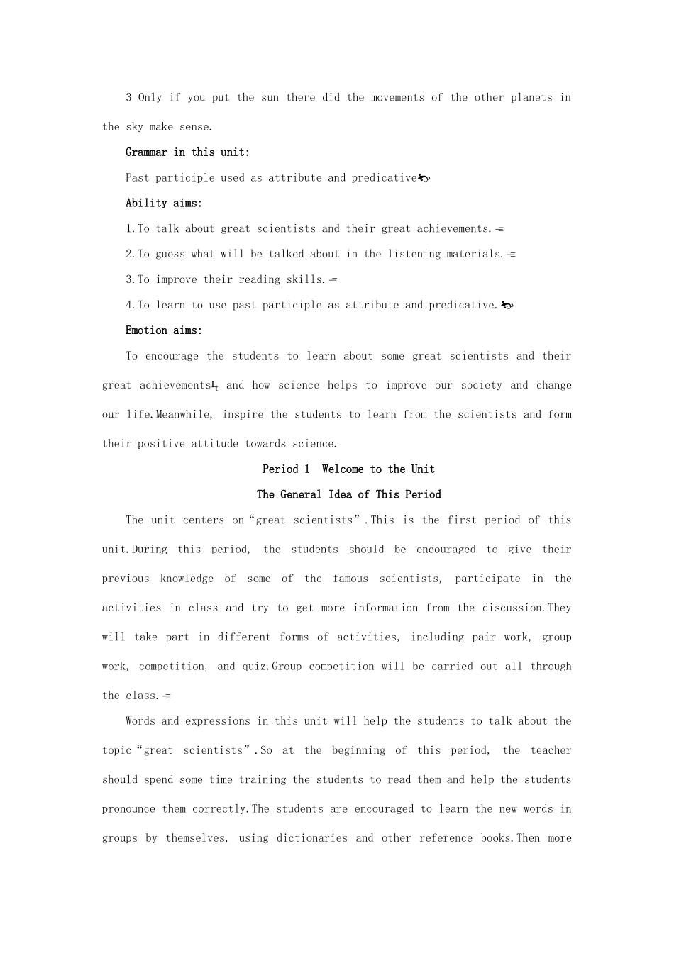 高中英语 （Unit1 Great scientists Period 1）优秀教案 新人教版必修5_第3页