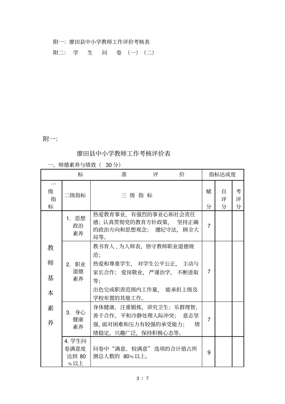 中小学教师工作评价方案_第3页