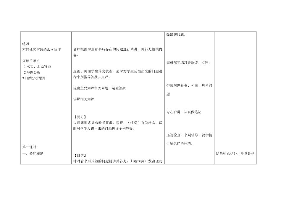 高中地理上学期第五周 中国地理 第五章 河流和湖泊教学设计-人教版高中全册地理教案_第2页