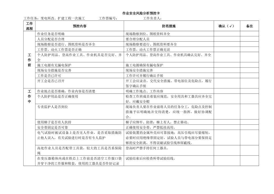 110kV及以下变电所施工安全风险分析预_第2页