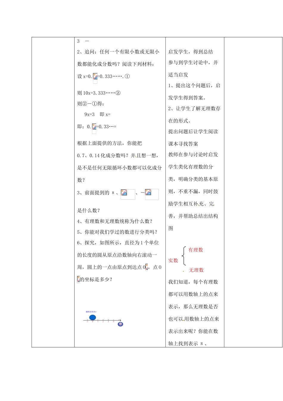 山东省郯城县第三初级中学八年级数学上册《实数（1）》教案 新人教版_第2页