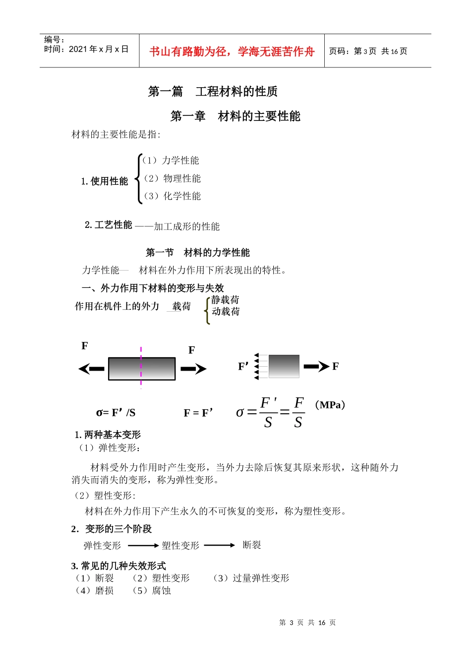 【材料课件】《授课教案》第一篇　工程材料性质_第3页