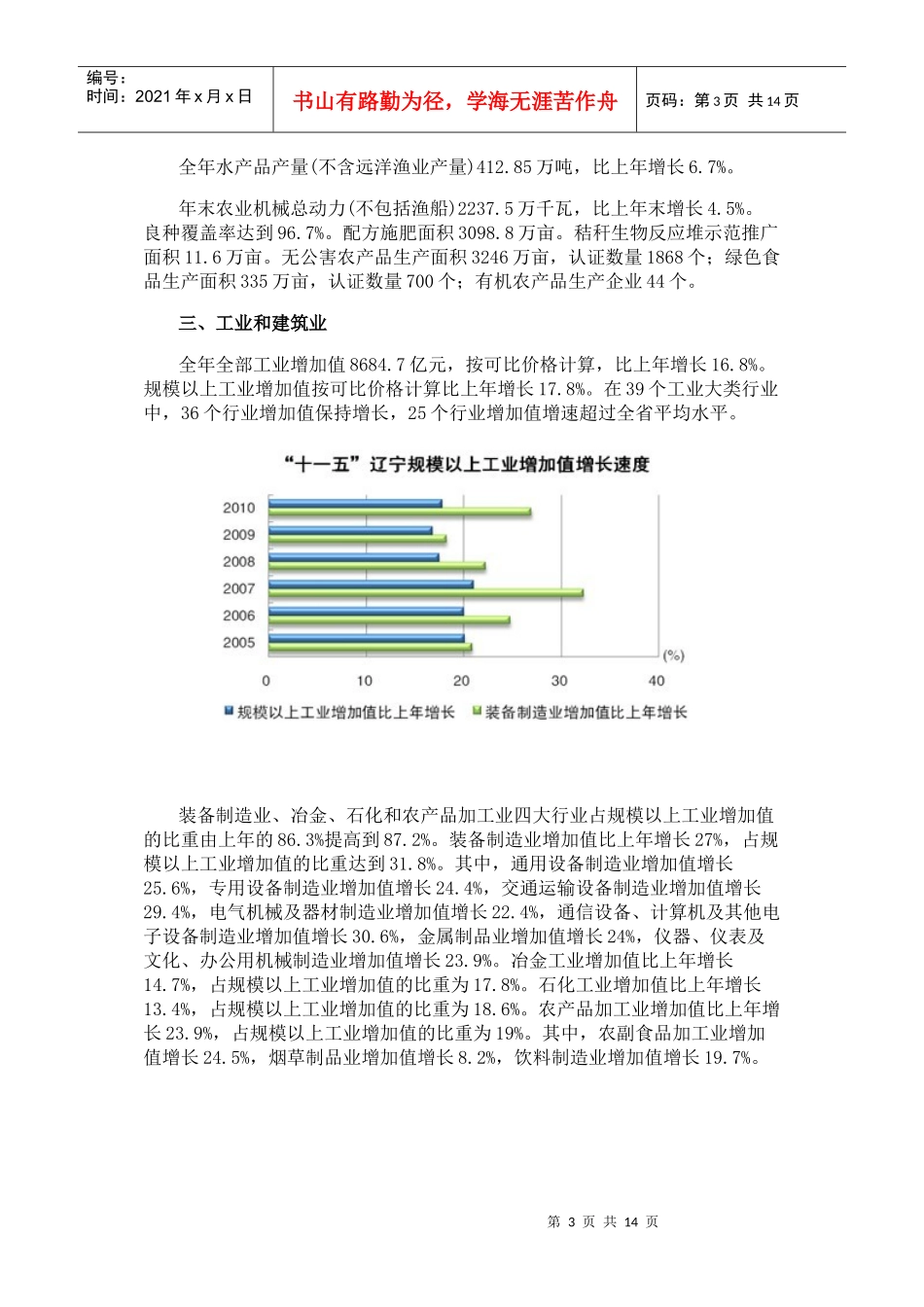XXXX年辽宁省国民经济和社会发展统计公报_第3页