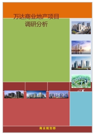 万达商业地产项目调研式分析(DOC21页)