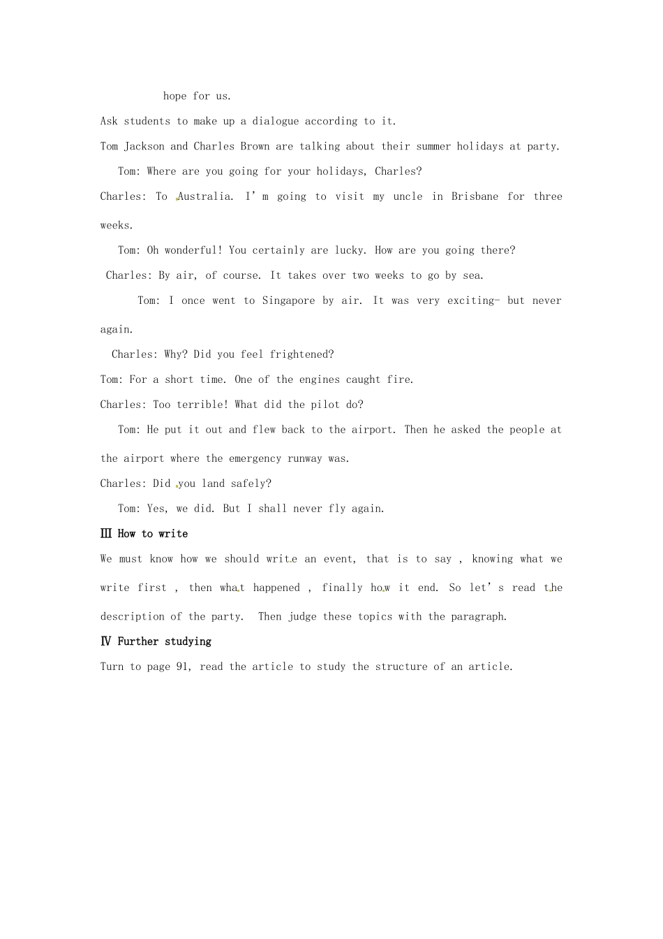 北京市房山区周口店中学高中英语《Unit 3 Celebration-communication workshop》教案_第2页