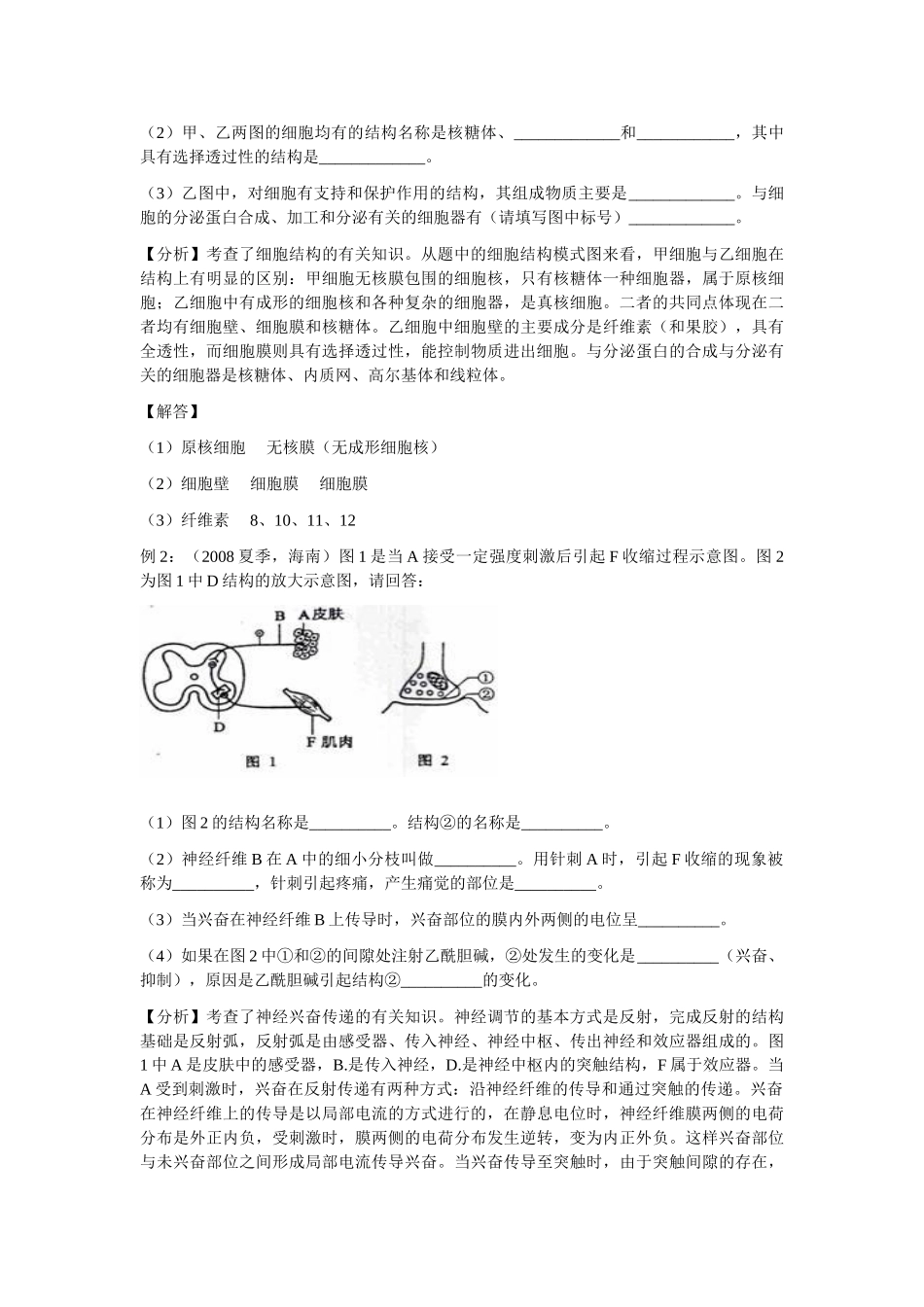 高中生物题型专题教案（二）：图表曲线题的解法_第2页