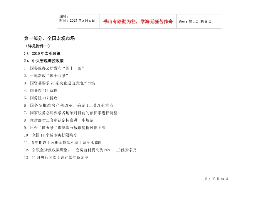 XXXX年济南房地产市场总结报告_55页_第1页