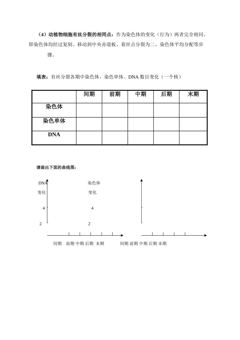 高中生物有丝分裂学习要点（原创）必修一_第3页