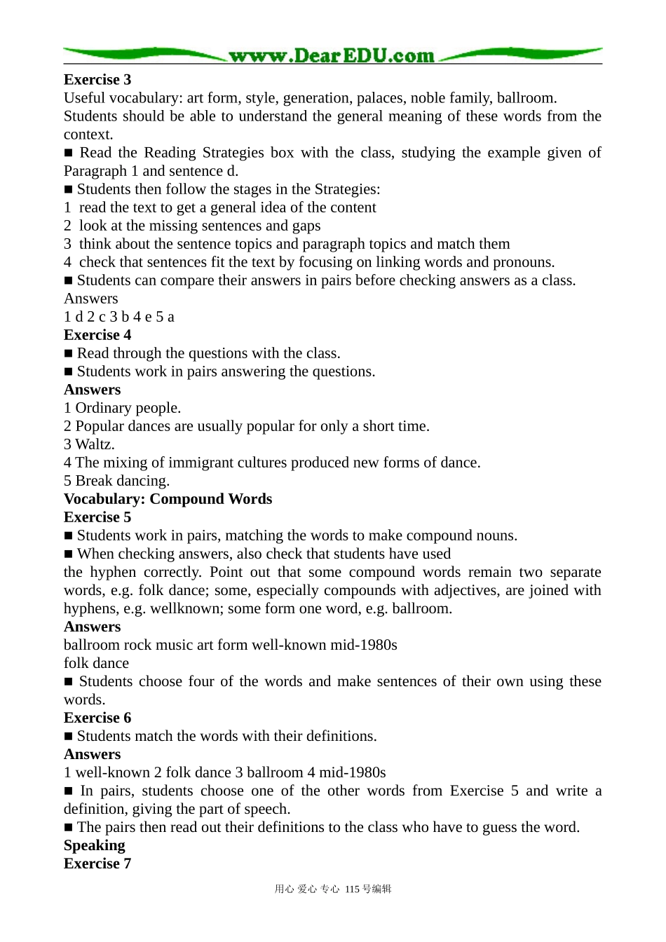 北师大版高中英语必修2Unit 5 Lesson 4 Let’s Dance 4_第2页