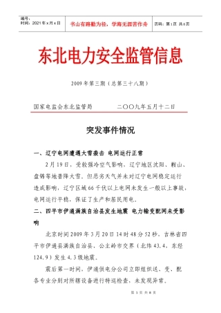 东北电力监管信息